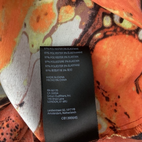 Urban Outfitters Pretty Please Cutout Dress Size Medium Orange - Picture 8 of 9